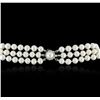 Image 3 : 14KT White Gold Pearl and Diamond Necklace
