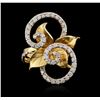 Image 2 : 18KT Yellow Gold 1.25ctw Diamond Ring