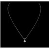 Image 2 : 14KT White Gold 0.78ct Diamond Pendant With Chain