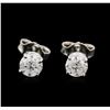 Image 1 : 0.91ctw Diamond Stud Earrings - 14KT White Gold