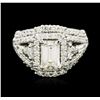 Image 1 : 14KT White Gold EGL USA Certified 2.92ctw Diamond Ring