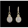 Image 1 : 1.50ctw Diamond Earrings - 14KT Yellow Gold