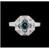 Image 2 : 1.35ctw Fancy Blue Diamond Ring - 18KT White Gold