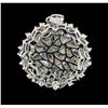 Image 2 : 5.36ctw Alexandrite and Diamond Pendant - 14KT White Gold