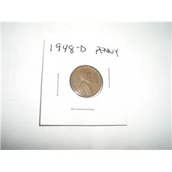 1948-D *DENVER MINT* LINCOLN WHEAT PENNY!! PENNY CAME OUT OF SAFE BOX!!