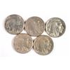 Image 1 : 5 AU BUFFALO NICKELS 1929, 13 TYPE2, 19, 15, 27