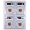 Image 2 : 4- PCGS LINCOLN CENTS PCGS MS66 RD