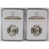 Image 1 : ( 2 ) 1944-S WASHINGTON QUARTERS, NGC MS-65