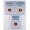 Image 1 : 3-1949-S LINCOLN CENTS PCGS MS66+ RD