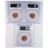 Image 2 : 3-1949-S LINCOLN CENTS PCGS MS66+ RD