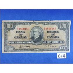 1937 Canada 100 Dollar Bill