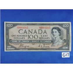 1954 100 Dollar Bill (Devil's Face)