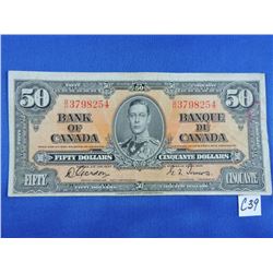 1937 Canada 50 Dollar Bill