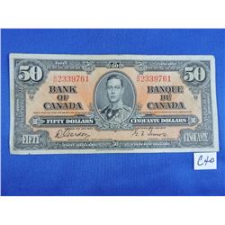 1937 Canada 50 Dollar Bill