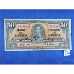 1937 Canada 50 Dollar Bill