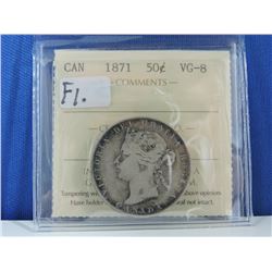 1871 Canada 50 Cents