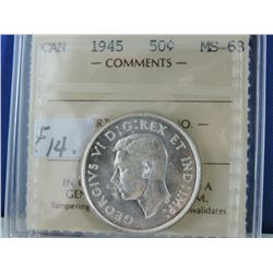 1945 Canada 50 Cents