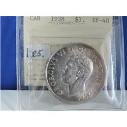 1938 Canada Silver Dollar