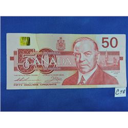 1988 Canada 50 Dollar Bills