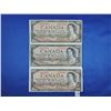 Image 1 : (3) 1954 Canada 100 Dollar Bills