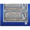 Image 2 : (3) 1954 Canada 100 Dollar Bills