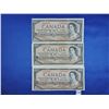 Image 1 : (3) 1954 Canada 100 Dollar Bills