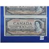 Image 2 : (3) 1954 Canada 100 Dollar Bills
