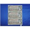 Image 1 : (3) 1954 Canada 100 Dollar Bills