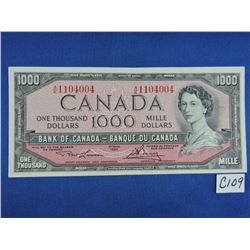 1954 Canada 1000 Dollar Bills - Sequence 2 of 8