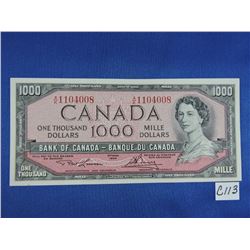 1954 Canada 1000 Dollar Bills - Sequence 6 of 8