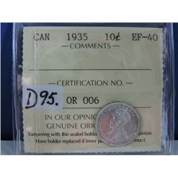1935 Canadian 10 Cent Coin