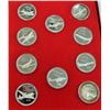 Image 2 : AIR CANADA-10 SILVER MEDALIONS 1977