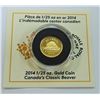 Image 1 : CANADA-2014 50 CENT PROOF GOLD BEAVER