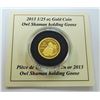 Image 1 : CANADA-2013 50 CENT PROOF GOLD OWL