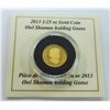 Image 2 : CANADA-2013 50 CENT PROOF GOLD OWL