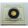 Image 1 : CANADA-2014 25 CENT PROOF GOLD BIGHORN