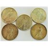 Image 2 : USA-PEACE DOLLAR LOT, 1922 5PCS