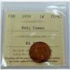 Image 1 : CANADA-CENT 1959 ICCS PL65 RED, CAMEO