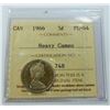 Image 1 : CANADA-5 CENT, 1966 ICCS PL64 HEAVY CAMEO