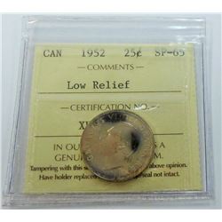 CANADA-25 CENT, 1952LR. ICCS SP65