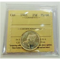 CANADA-25 CENT, 1965 ICCS PL66