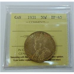 CANADA-50 CENT, 1931 ICCS EF45