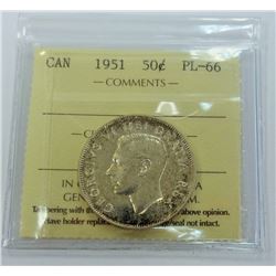 CANADA-50 CENT, 1951 ICCS PL66