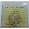 Image 1 : CANADA-50 CENT, 1953LD, NSS ICCS MS65