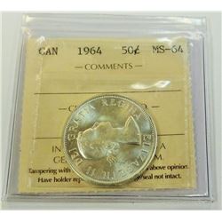 CANADA-50 CENT, 1964 ICCS MS64