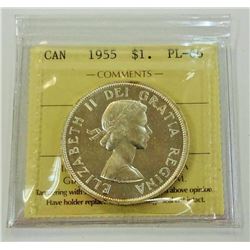 CANADA-$1, 1955 ICCS PL66 CAMEO