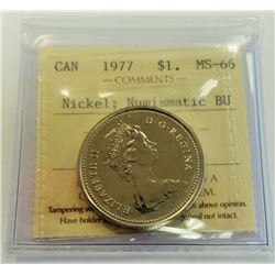 CANADA-$1, 1977 ICCS MS66 NBU
