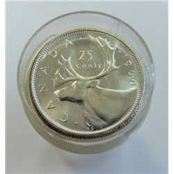 CANADA-UNC ROLL, 25 CENT 1966