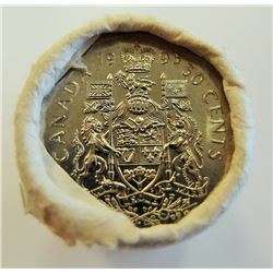 CANADA-UNC ROLL 50 CENTS, 1993
