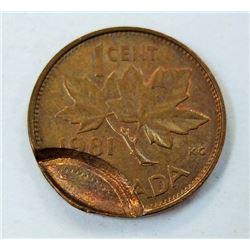 ERROR-CANADIAN 1981 1 CENT